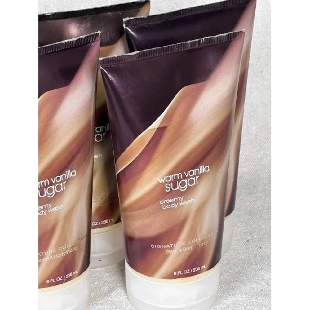 Bath & Body Works Warm Vanilla Sugar Creamy Body Wash 8‎ fl oz (6 Tubes)